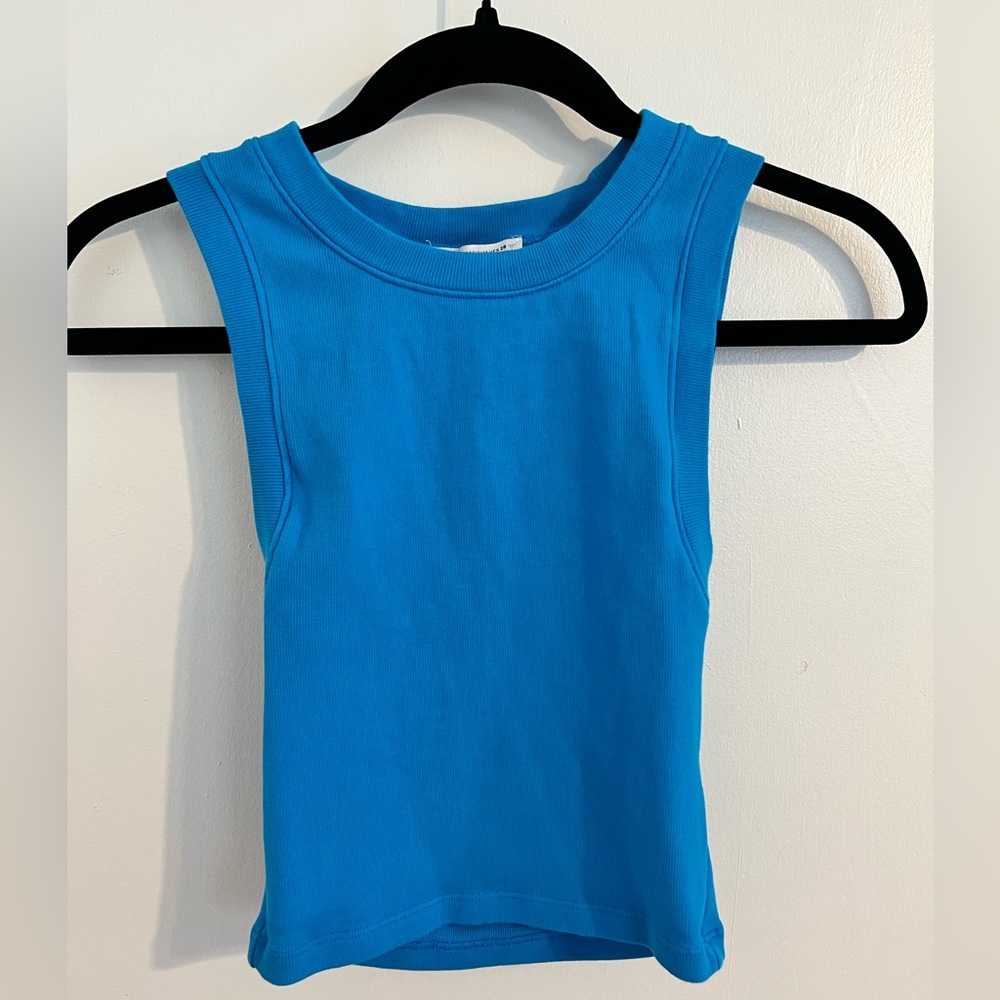 Blue Ribbed Zara tank